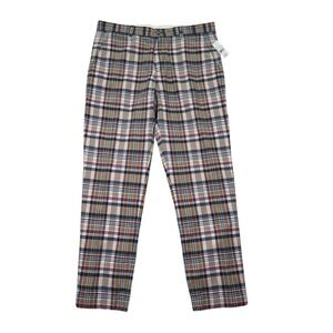NEW Brooks Brothers Indian Madras Plaid Golf Pants Mens 36x32 Cotton Patchwork